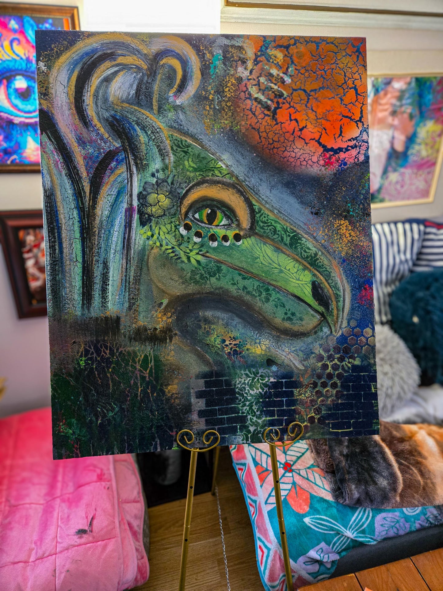 Sexy Reptile Mama Original Painting 24 x 30