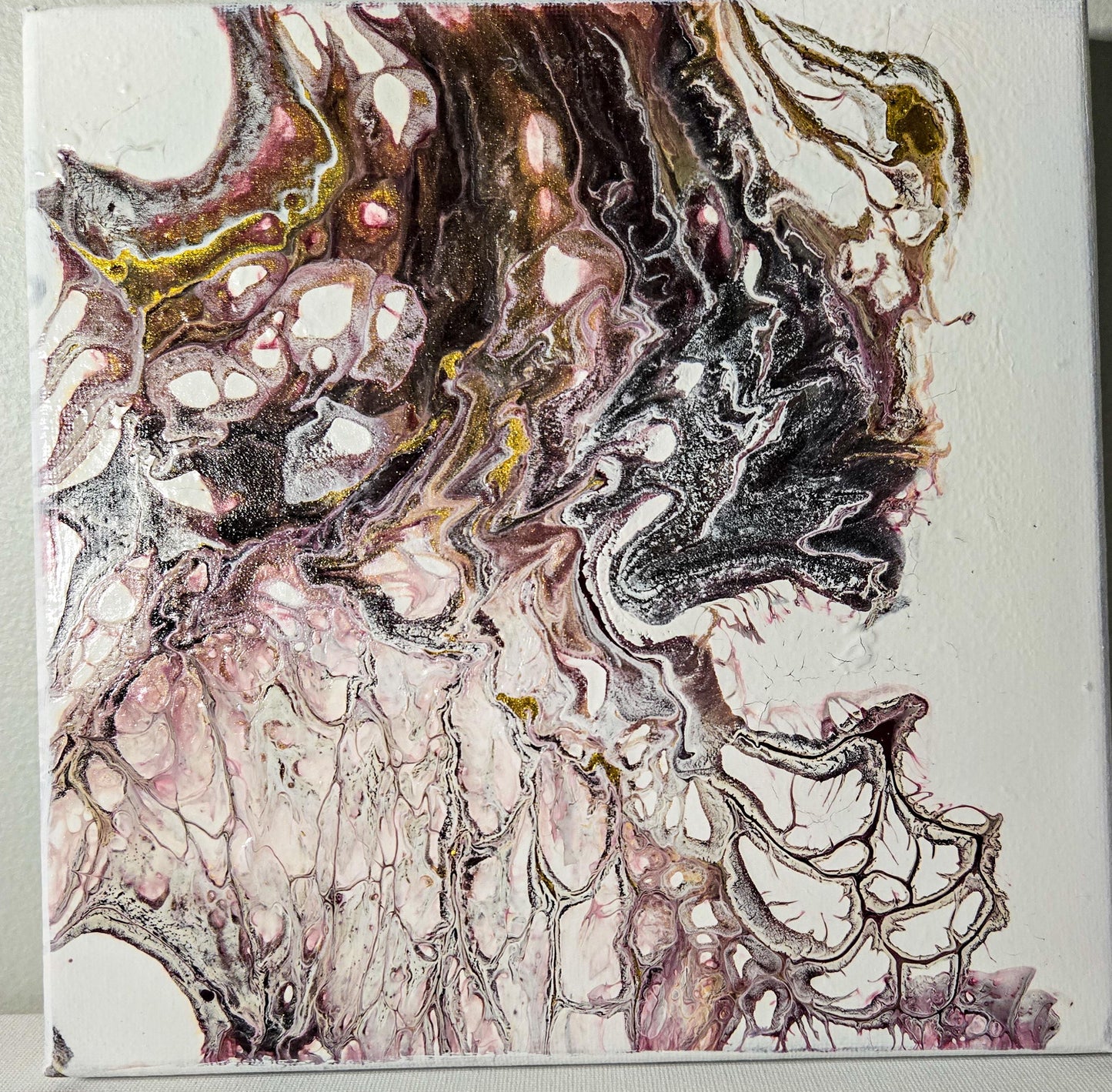 Webbed Tales 8 x 8 Original Painting