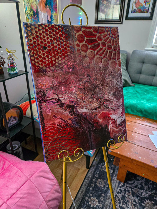 Red Layers 12 x 16 Original Painting