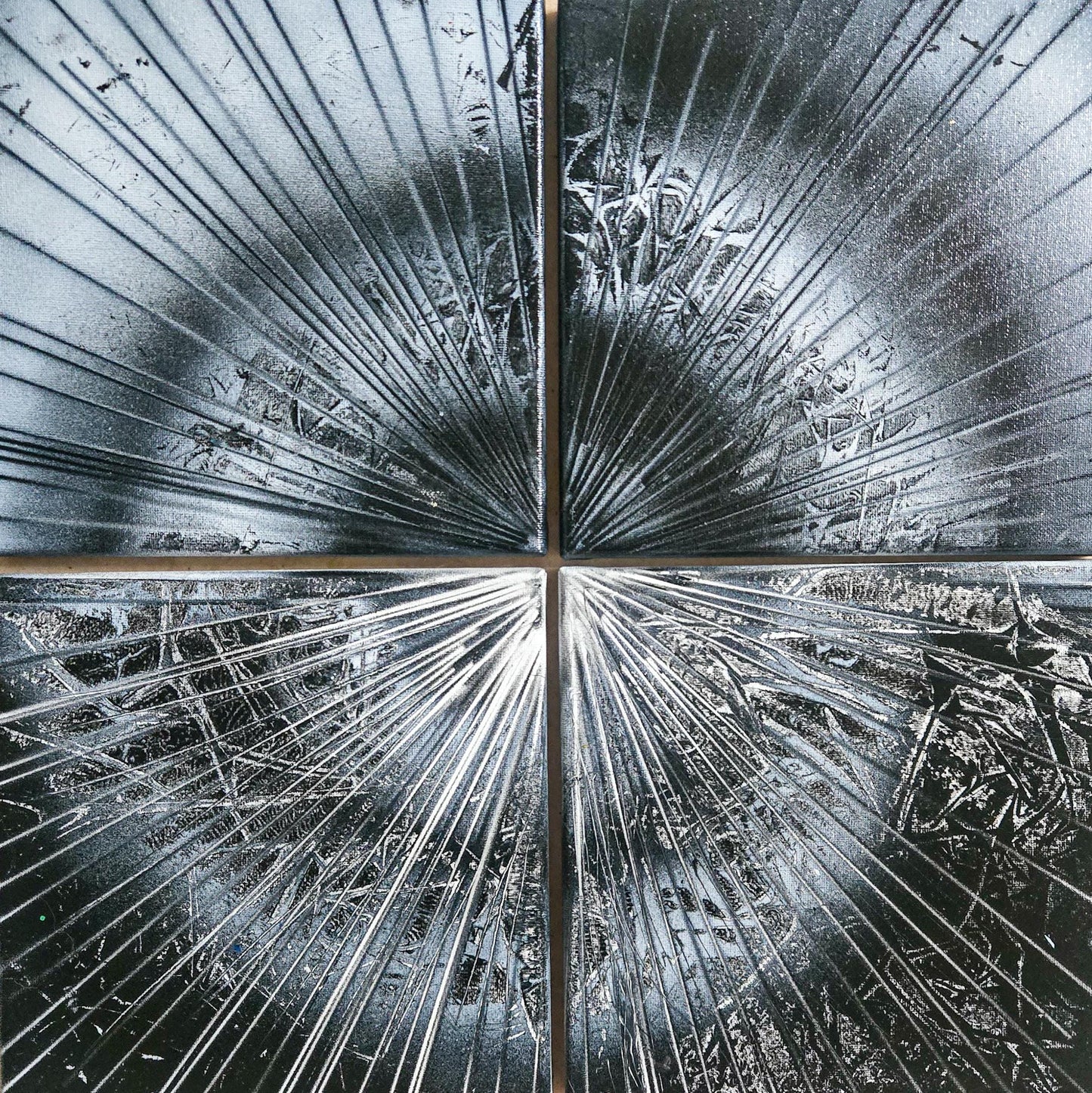 Shards 4 piece set Original Painting