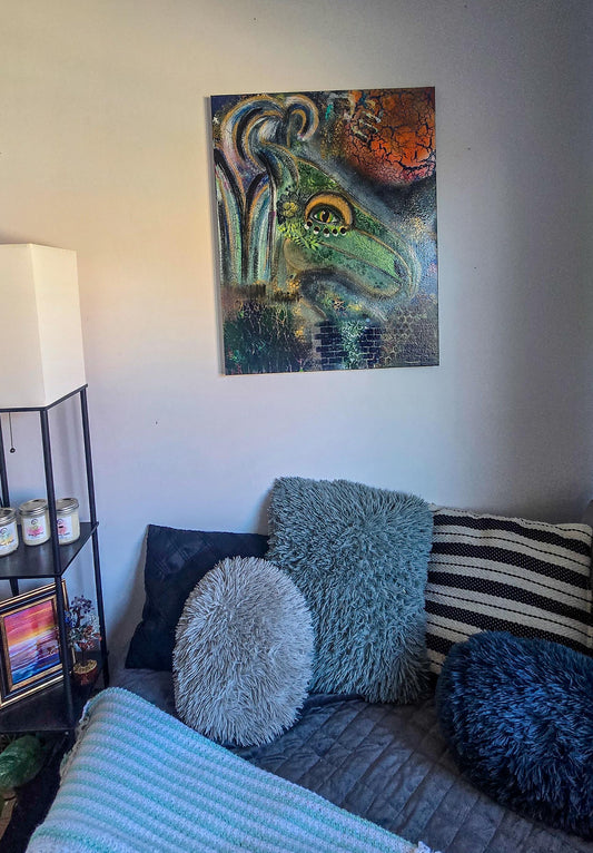 Sexy Reptile Mama Original Painting 24 x 30