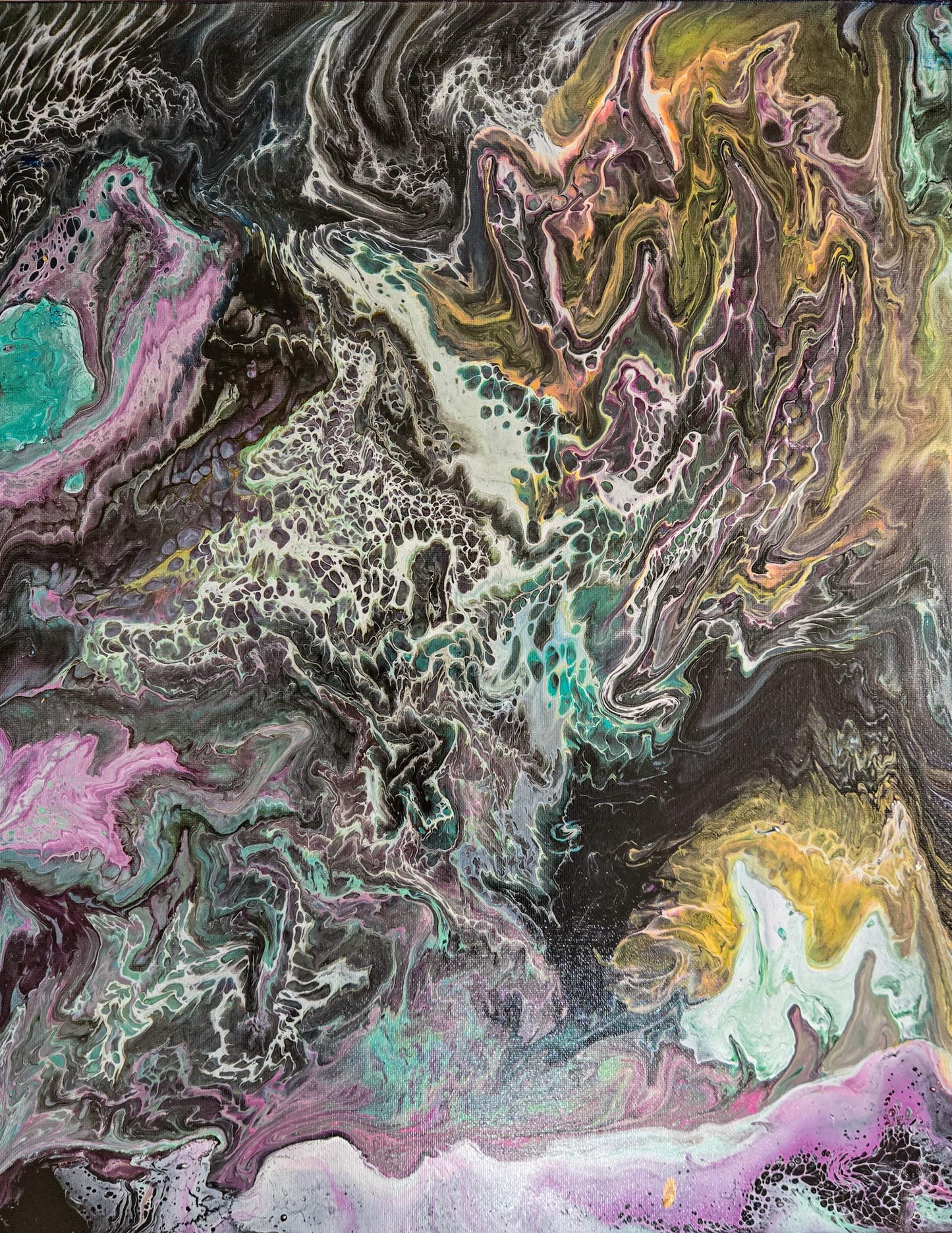 Whispering Secrets Acrylic Pour Art 16 x 20