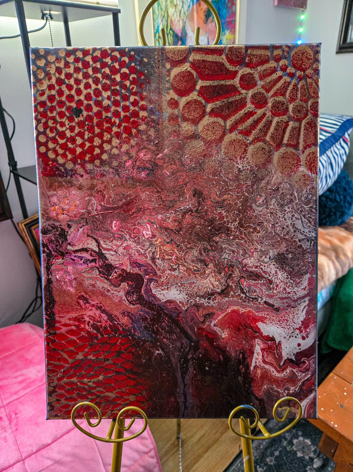 Red Layers 12 x 16 Original Painting